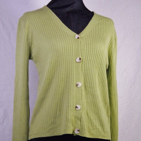Coco & Shay Spring Green Long Sleeve Cardigan - Picture 1 of 7